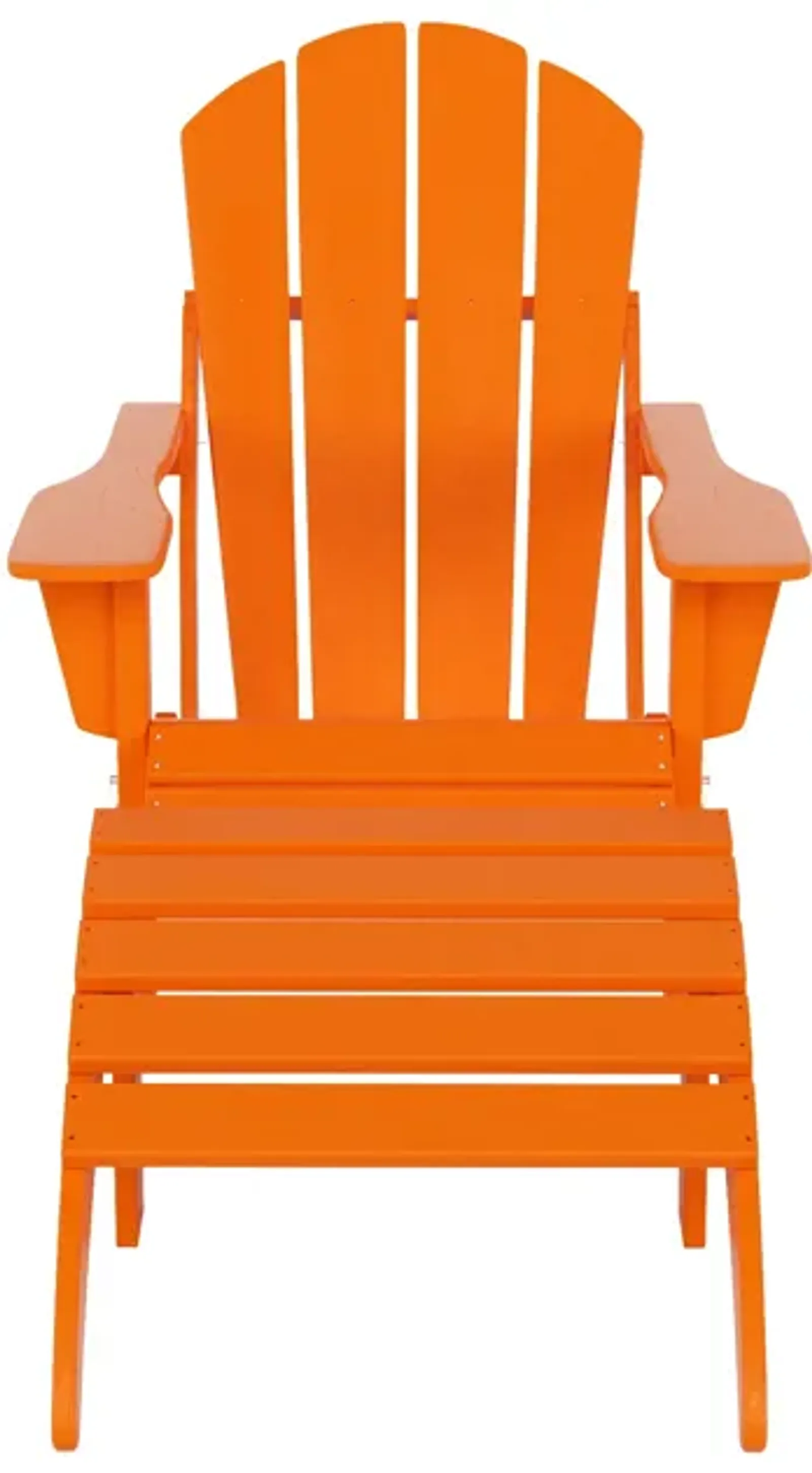 WestinTrends Folding Adirondack Chair With Footrest Ottoman Set