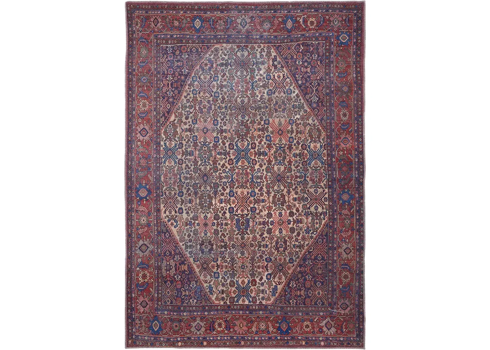 Rawlins 39HJF Red/Tan/Blue 2' x 3' Rug