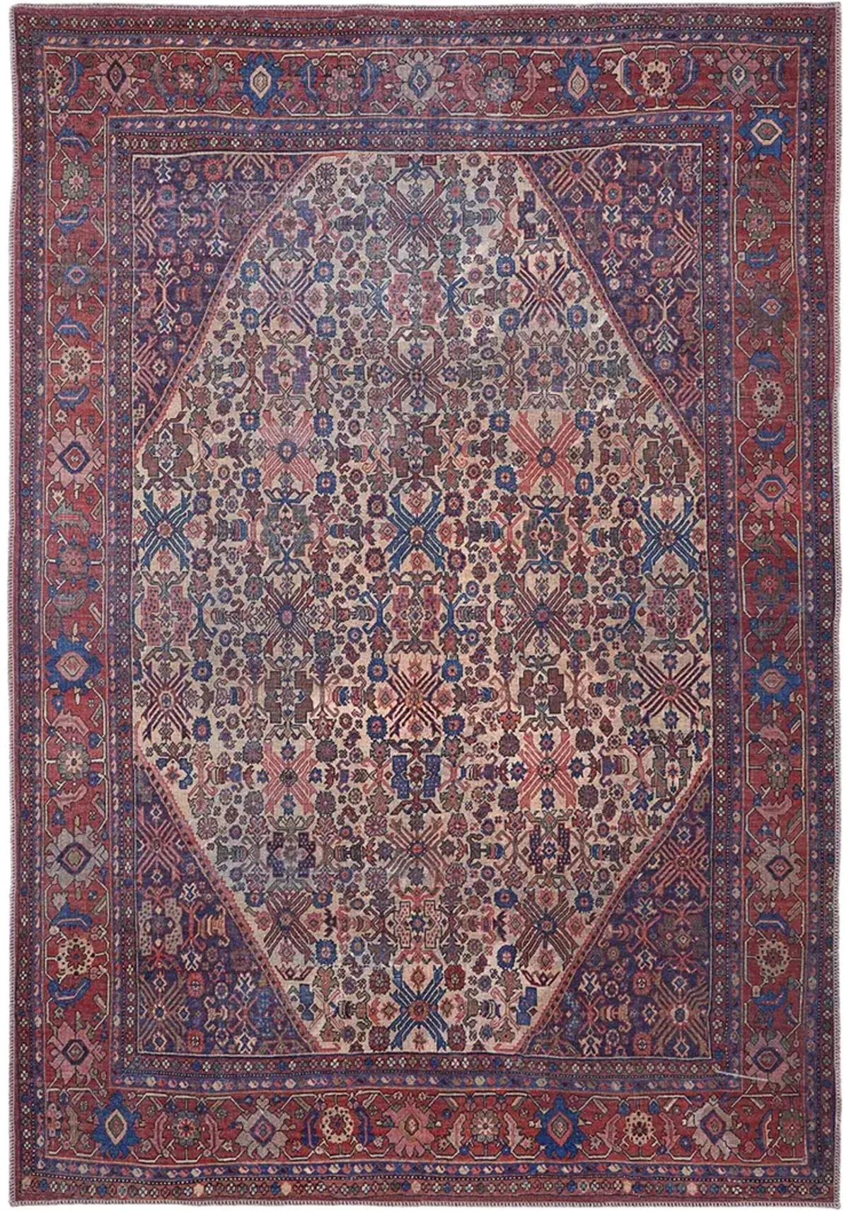 Rawlins 39HJF Red/Tan/Blue 2' x 3' Rug