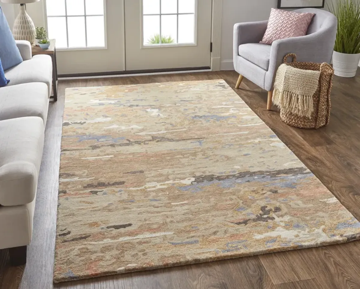 Everley 8644F Tan/Blue 2' x 3' Rug