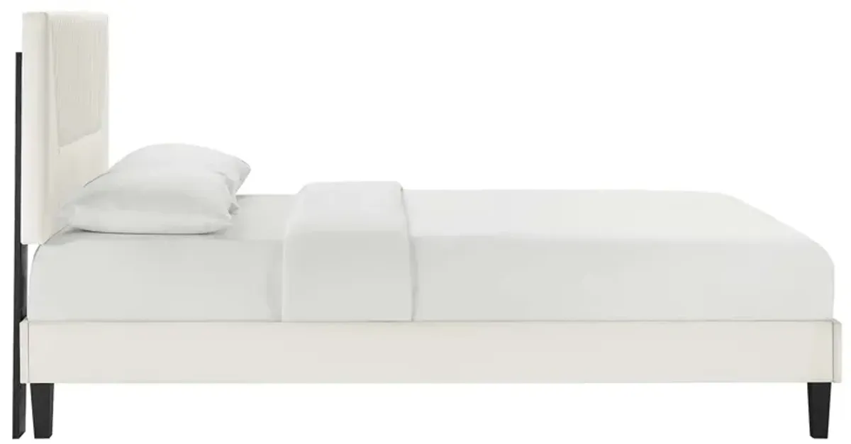 Modway - Yasmine Channel Tufted Performance Velvet Queen Platform Bed