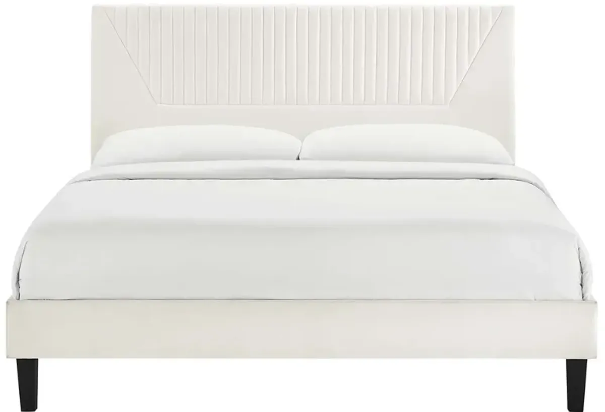 Modway - Yasmine Channel Tufted Performance Velvet Queen Platform Bed