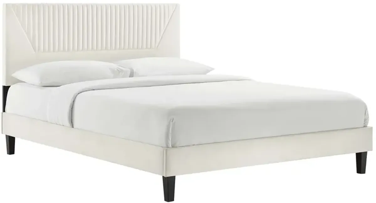 Modway - Yasmine Channel Tufted Performance Velvet Queen Platform Bed