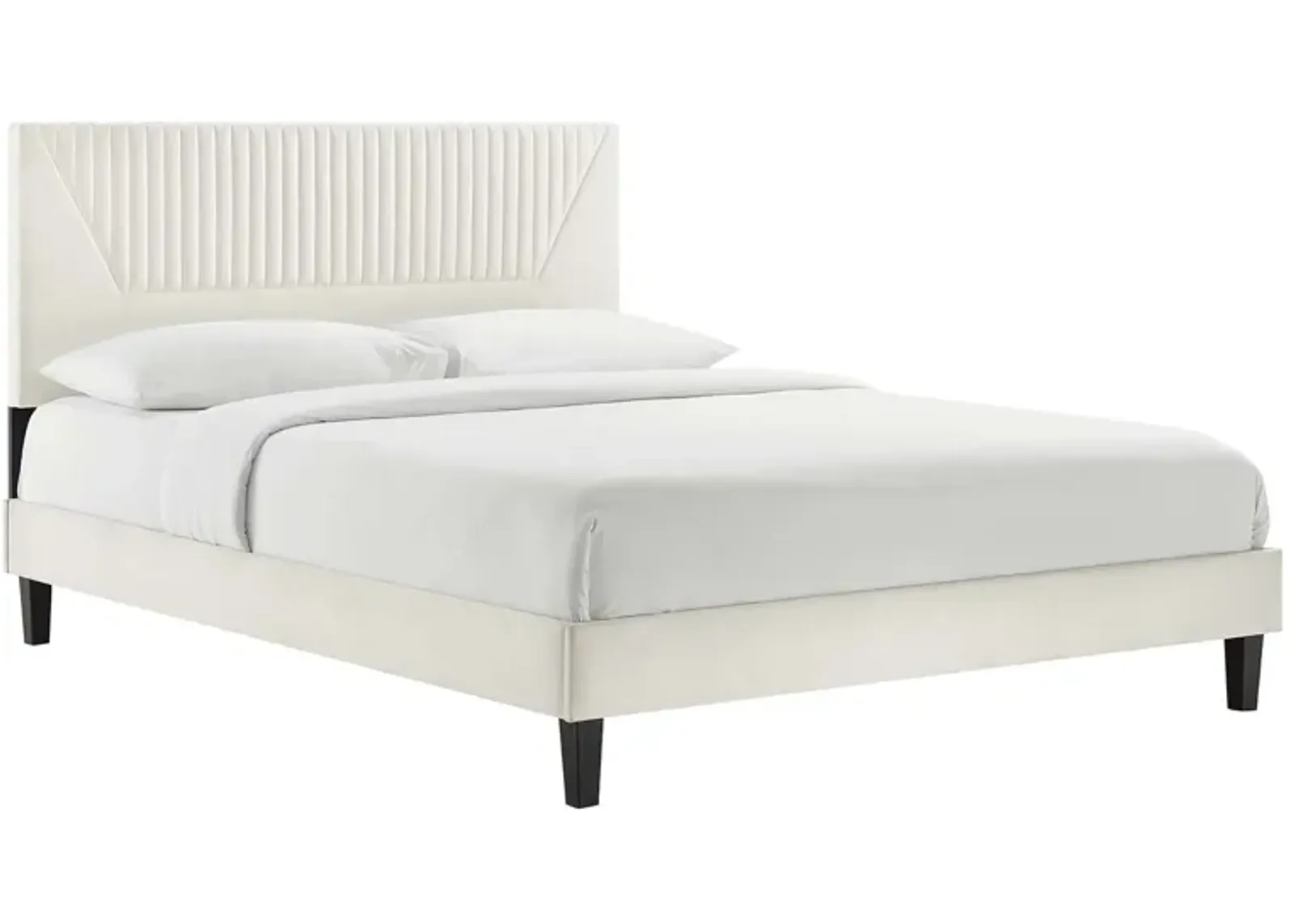 Modway - Yasmine Channel Tufted Performance Velvet Queen Platform Bed