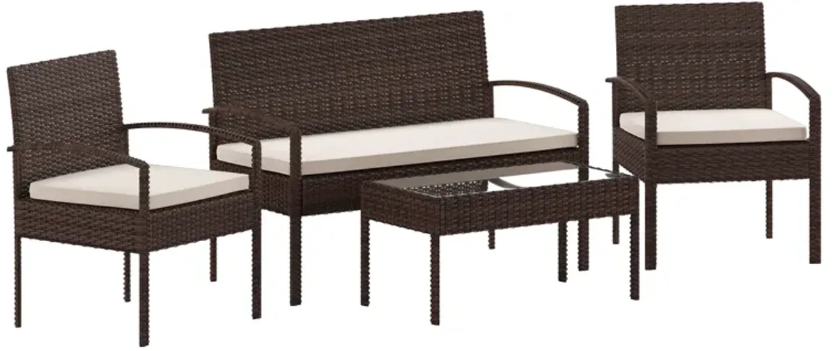 4PC Black Patio Set