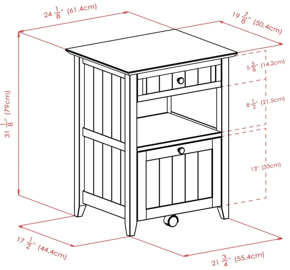 Burke Home Office File Cabinet, Coffee