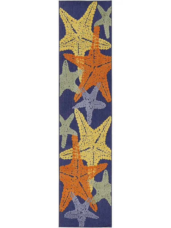 Aloha ALH28 Blue/Multicolor 2'3" x 8' Rug