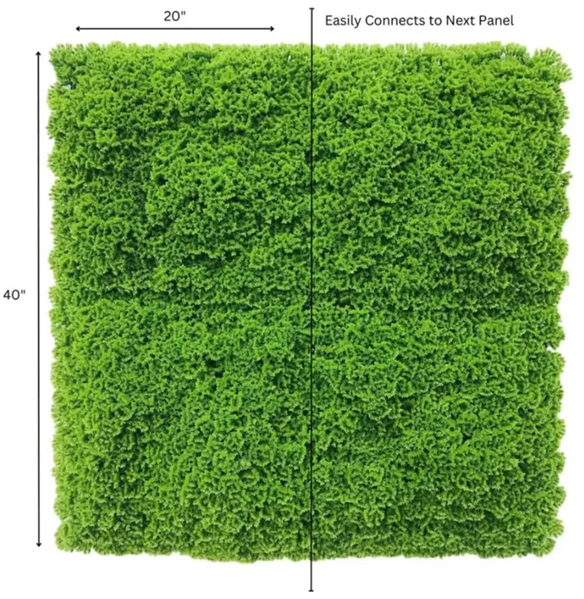 Faux Evergreen Moss Mat 40" x 20" 5.5 SQFT UV Resistant Commercial Grade UV Resistant