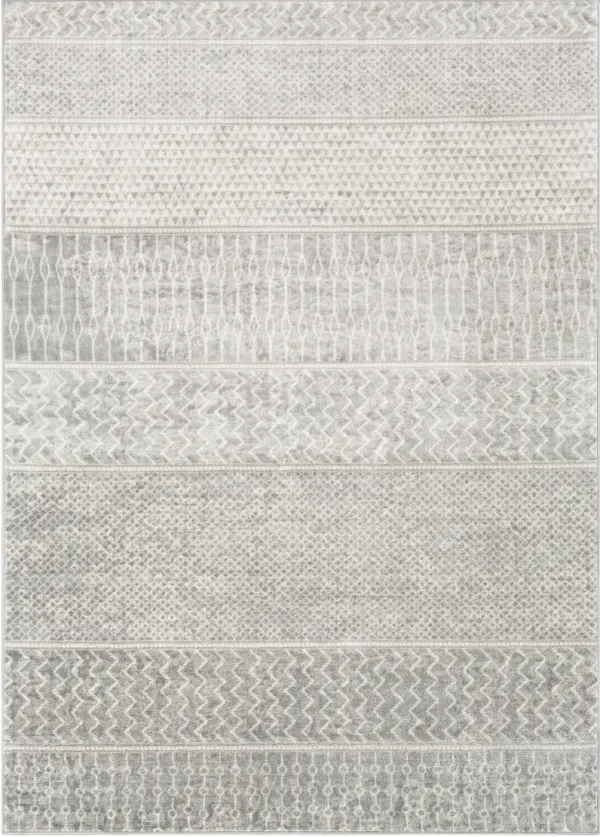 Monaco MOC-2306 7'10' Round Gray Rug