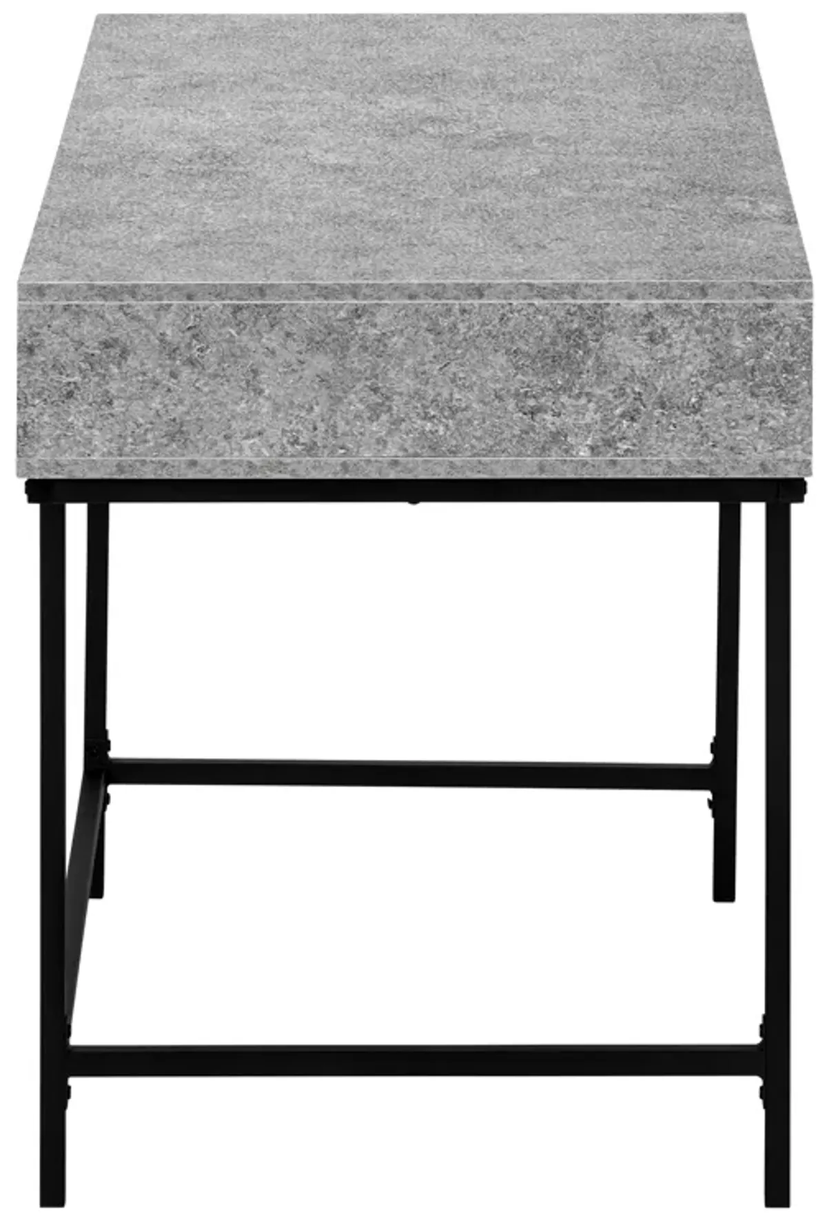 Monarch Specialties I 7559 Computer Desk, Home Office, Laptop, Storage Drawers, 48"L, Work, Metal, Laminate, Grey, Black, Contemporary, Modern