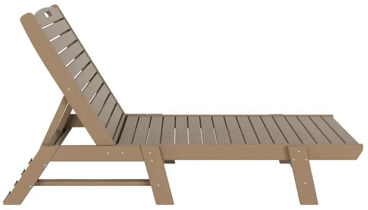 Reclining Outdoor Patio Adjustable Chaise Lounge Chair