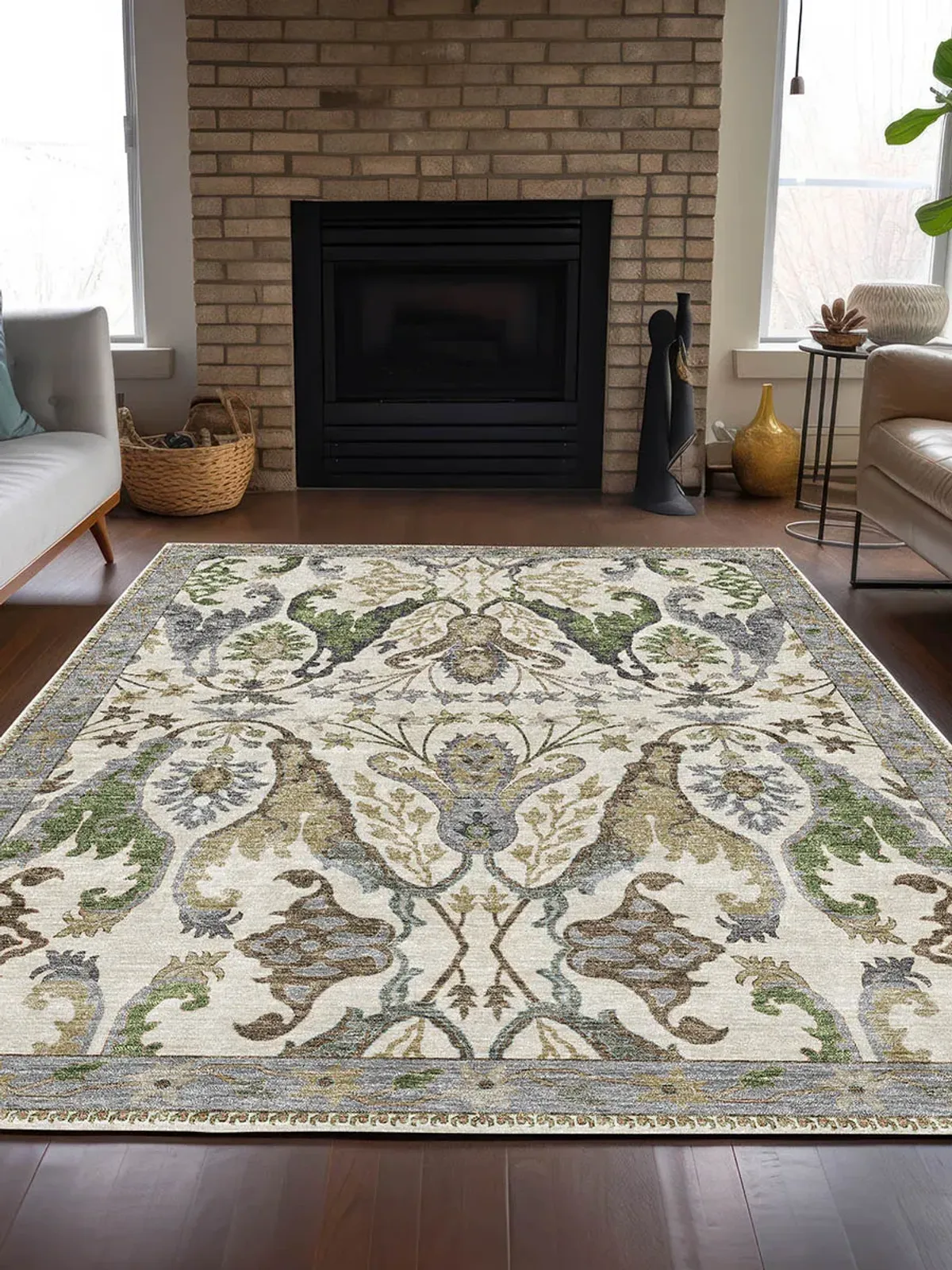 Hatay HY6 Ivory 5' x 7'6" Rug