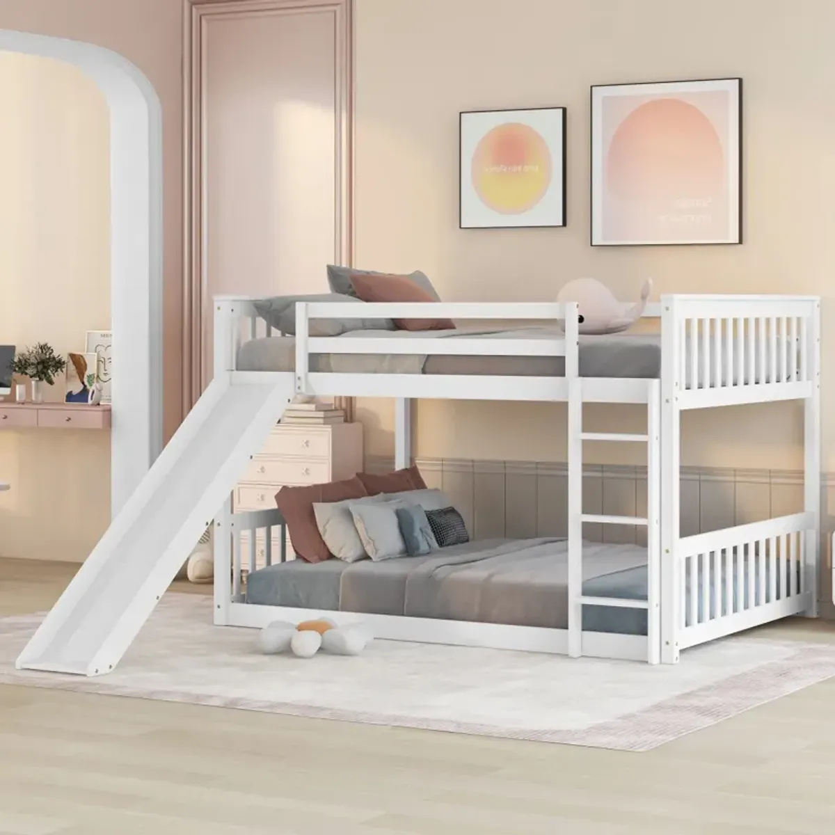 Full Over Full Bunk Bed With Slide