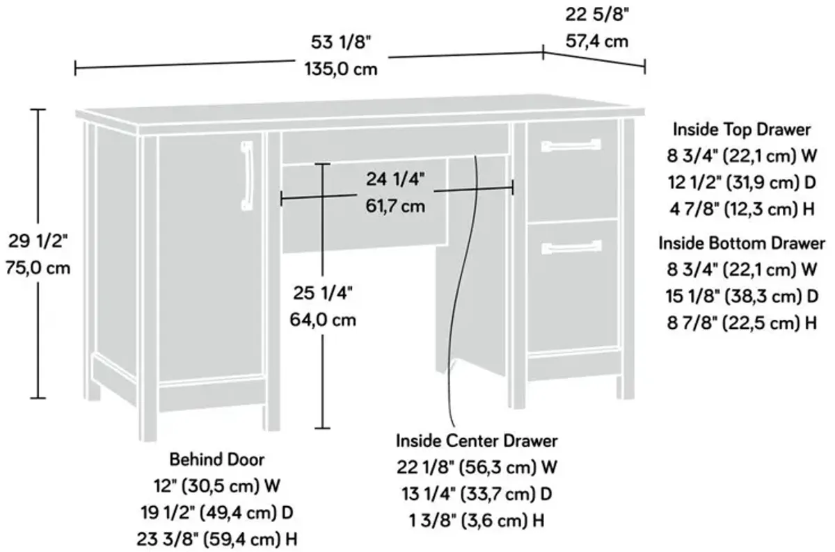 Sauder Cannery Bridge Computer Desk Myo