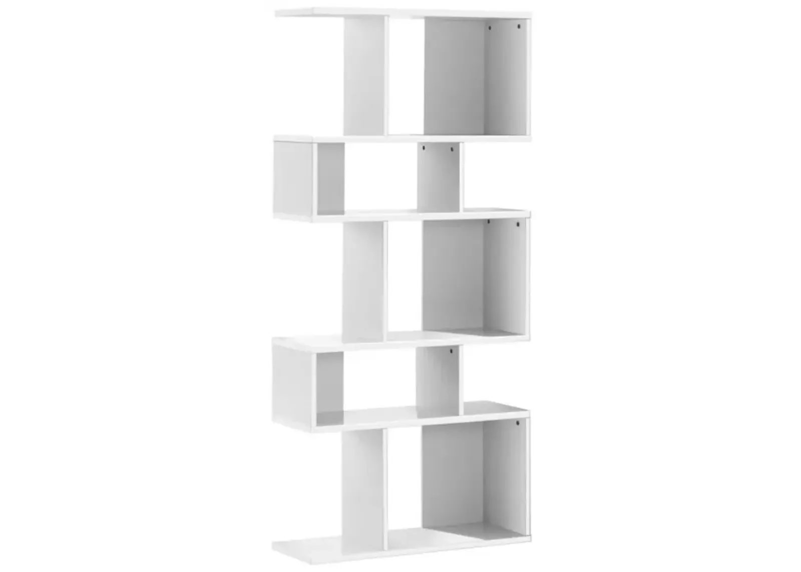 Hivvago 5 Cubes Ladder Shelf Corner Bookshelf Display Rack Bookcase