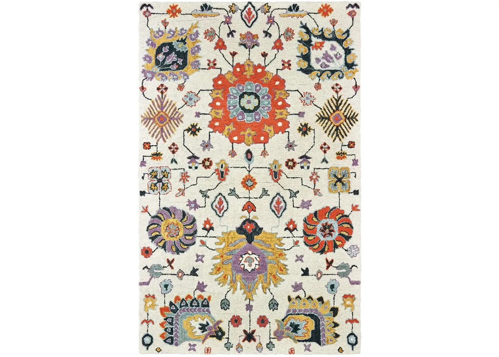 Zahra 5' x 8' Ivory Rug