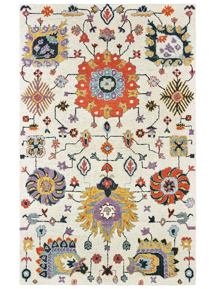 Zahra 5' x 8' Ivory Rug