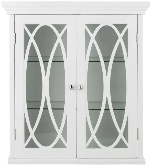 Teamson Home Florence 2 Door Removable Wooden Wall Cabinet- White