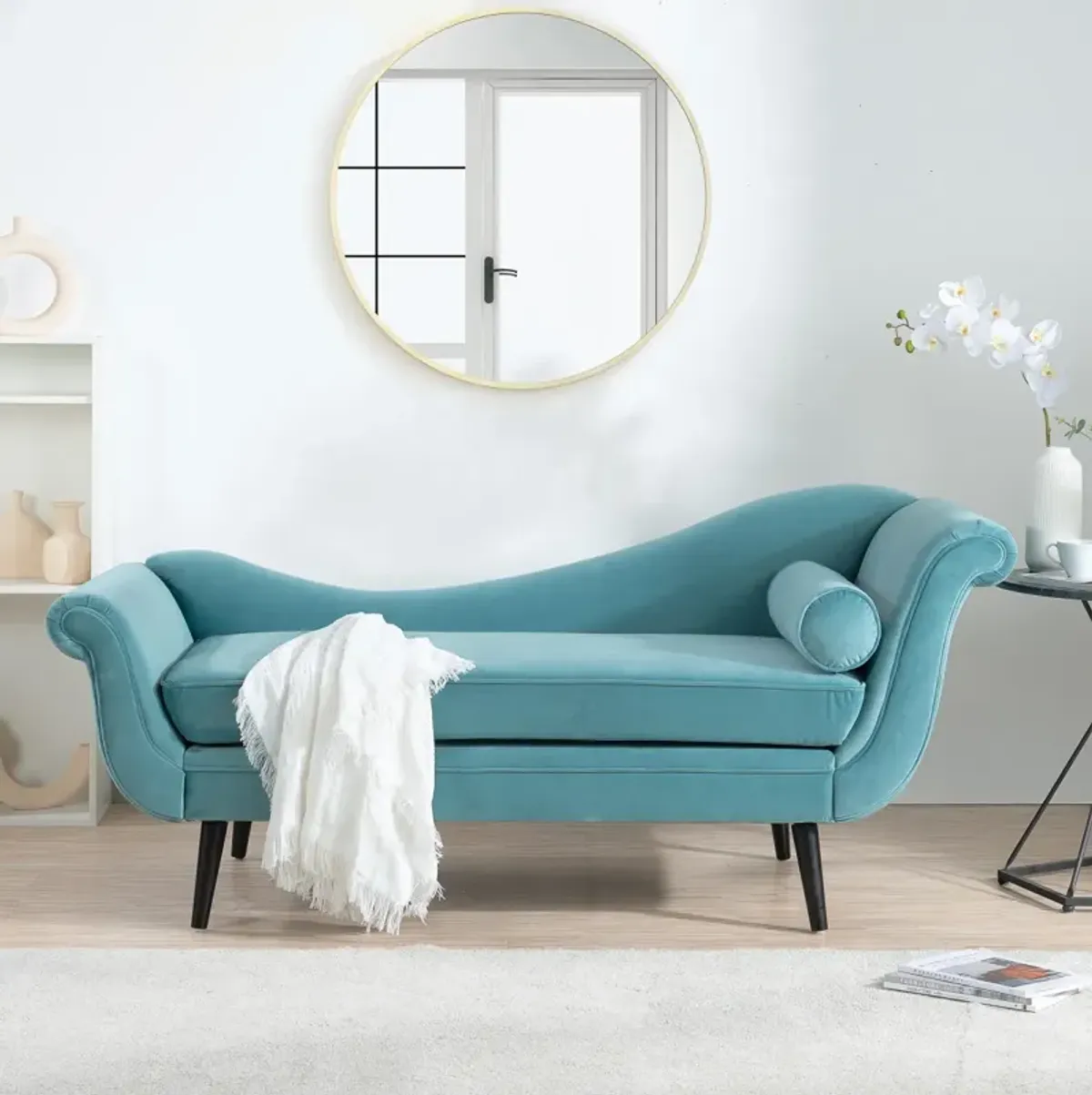 Chaise Lounge With Scroll Arms II