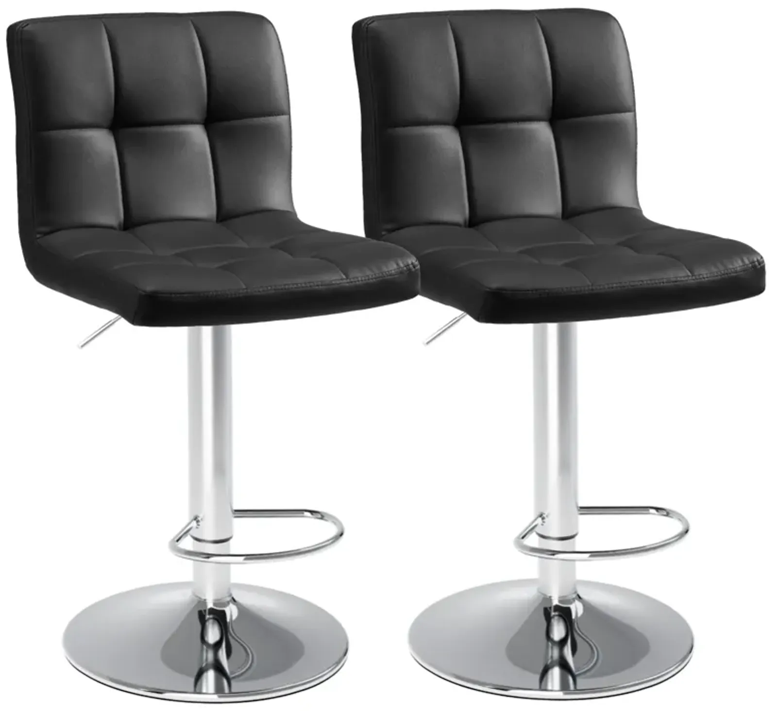 Ergonomic Backrest Bar Stools with Adjustable Seat and Footrest