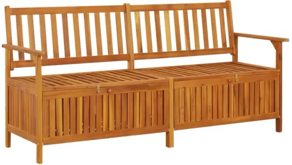 vidaXL Storage Bench 66.9" Solid Wood Acacia