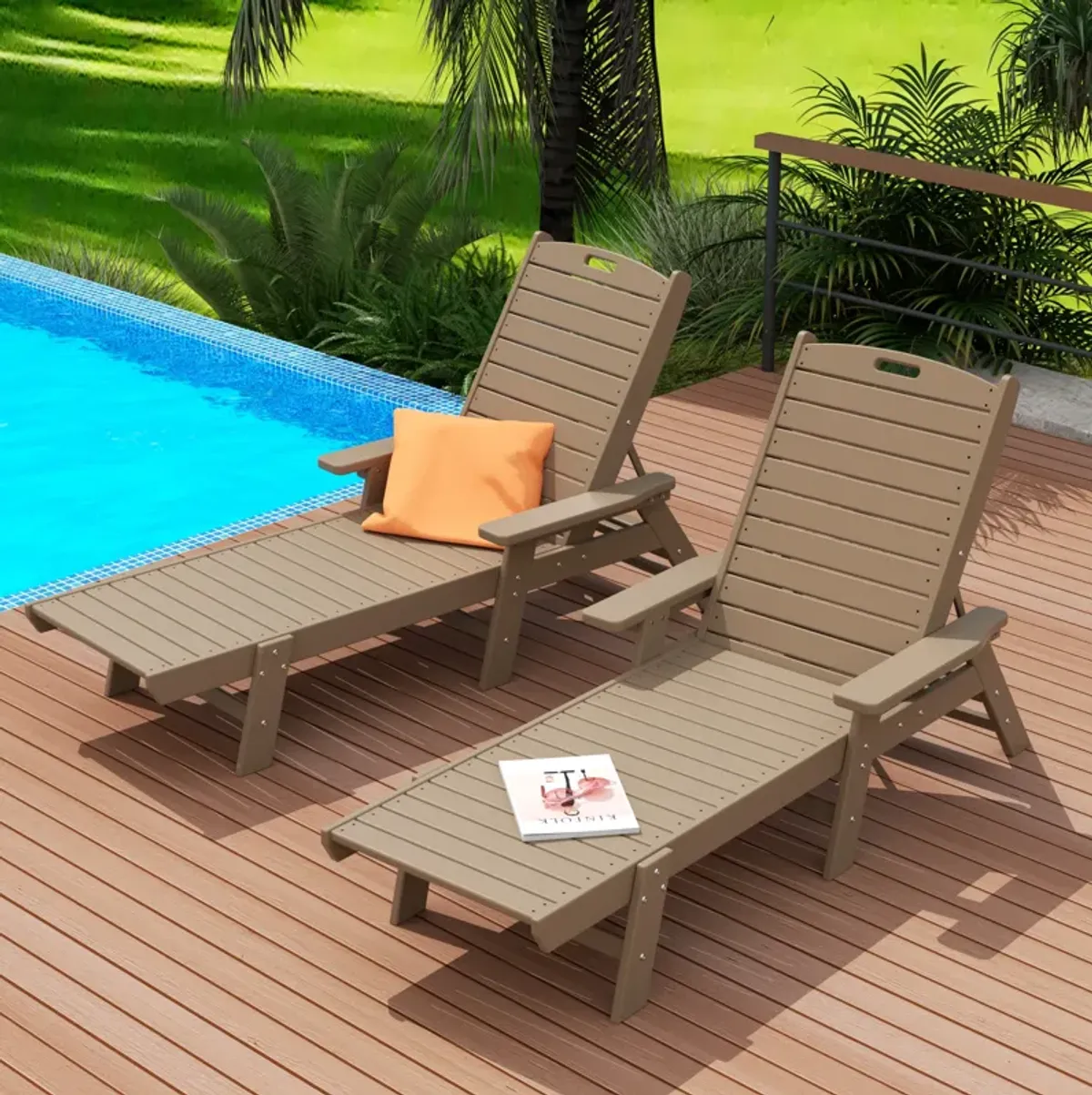 WestinTrends Adirondack Outdoor Chaise Lounge (Set of 2)