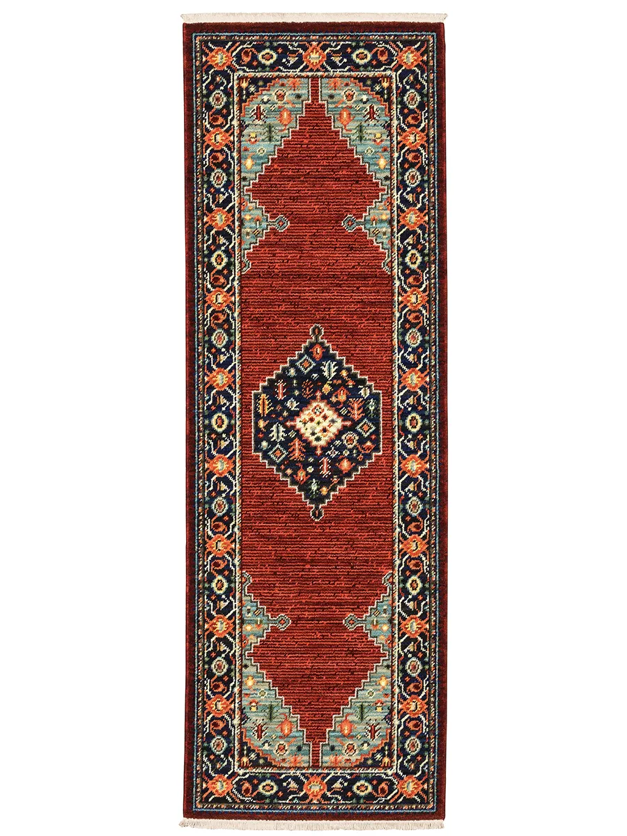 Lilihan 2'6" x 12' Red Rug