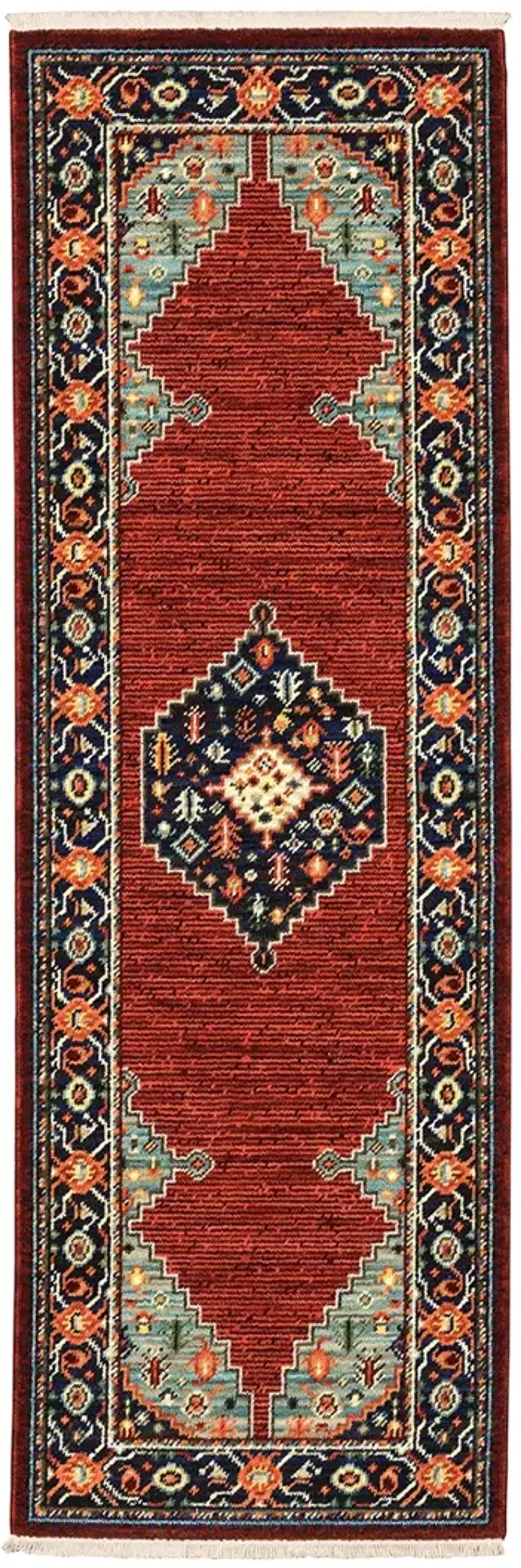 Lilihan 2'6" x 12' Red Rug