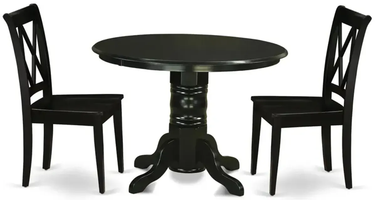 Dining Room Set Black, SHCL3-BLK-W