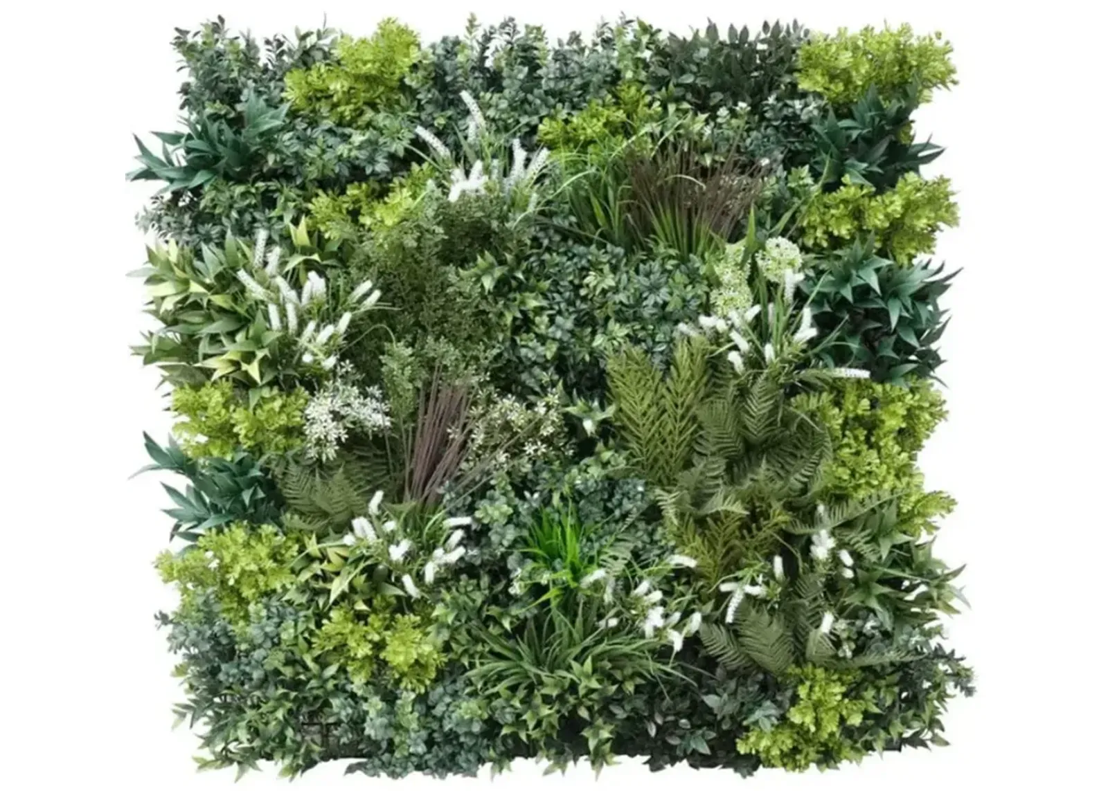 Luxury Garden of Eden 40" x 40" 11SQ FT Ultra Premium Metal Backed Commercial UV Green Wall NFPA Fire Resistant