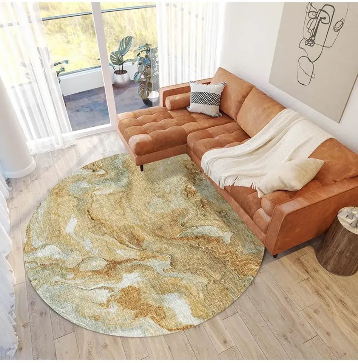 Boca BO14 8' Round Rug