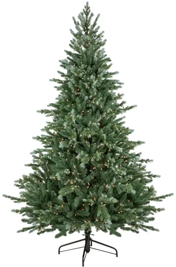 7' Pre-Lit Blue Spruce Artificial Christmas Tree  Clear Lights