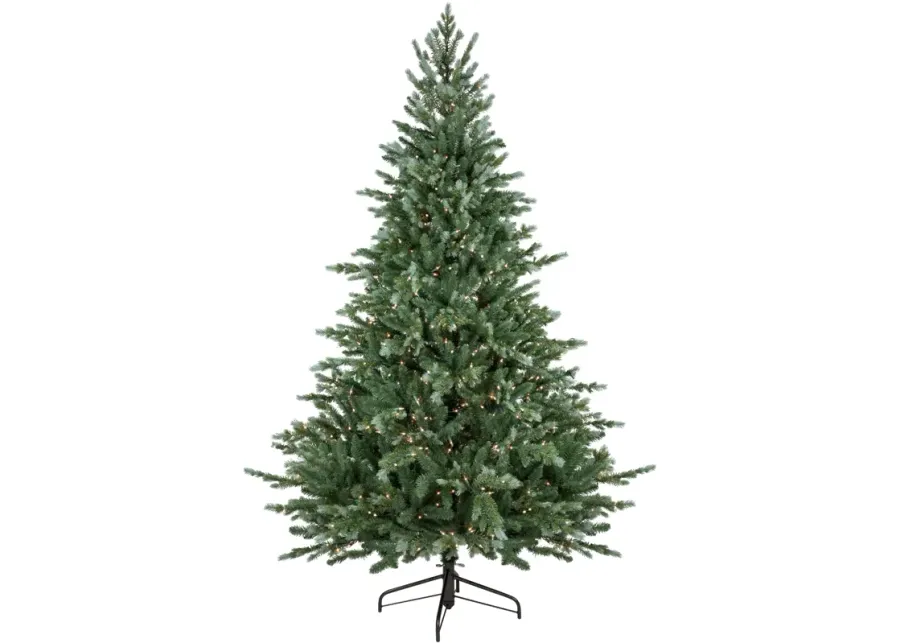 7' Pre-Lit Blue Spruce Artificial Christmas Tree  Clear Lights