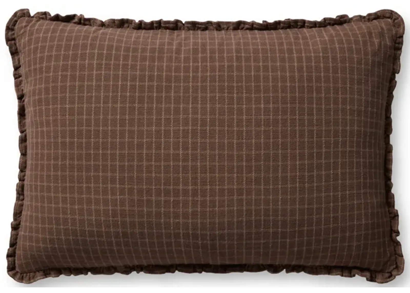 Dinah PCJ0012 Chocolate /Latte 16''x26'' Polyester Pillow by Chris Loves Julia x Loloi