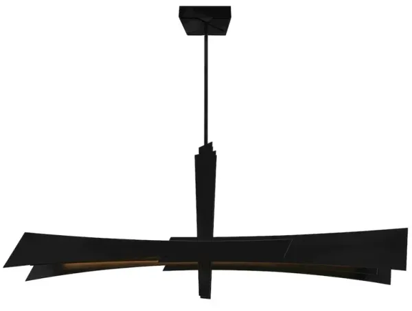 CWI Lighting Solara Integrated LED Black Chandelier