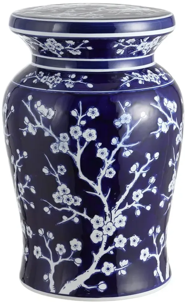 Cherry Blossom Ceramic Garden Stool