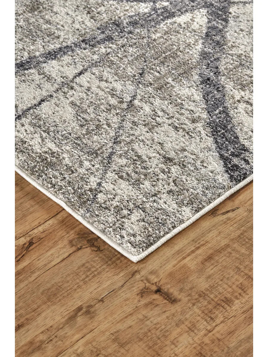 Kano 3877F Taupe/Gray/Ivory 2'7" x 8' Rug