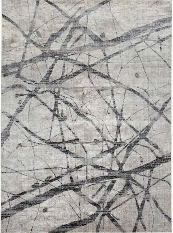 Kano 3877F Taupe/Gray/Ivory 2'7" x 8' Rug