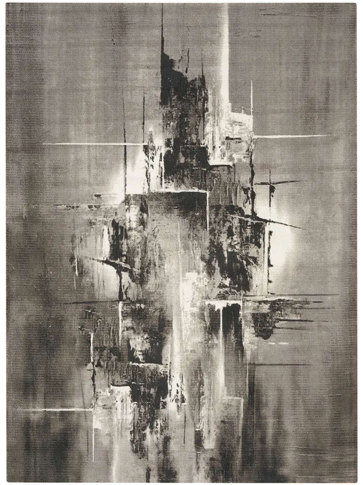 Twilight TWI30 Gray/Ivory/Black 8' x Round Rug