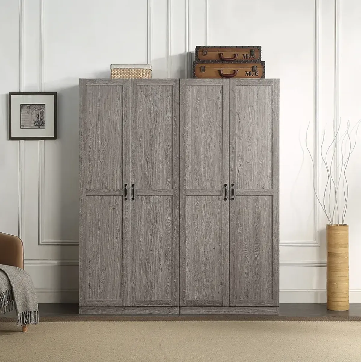Hopkins Gray Storage Closet (Set of 2)