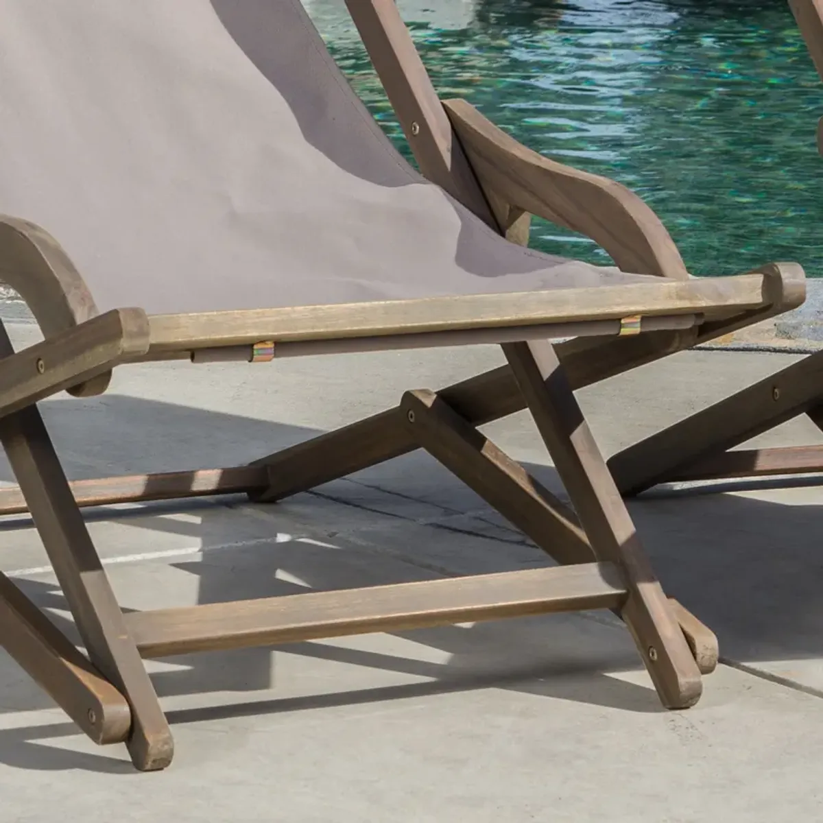 Merax Outdoor Beach Sliding Chair 2 Pieces