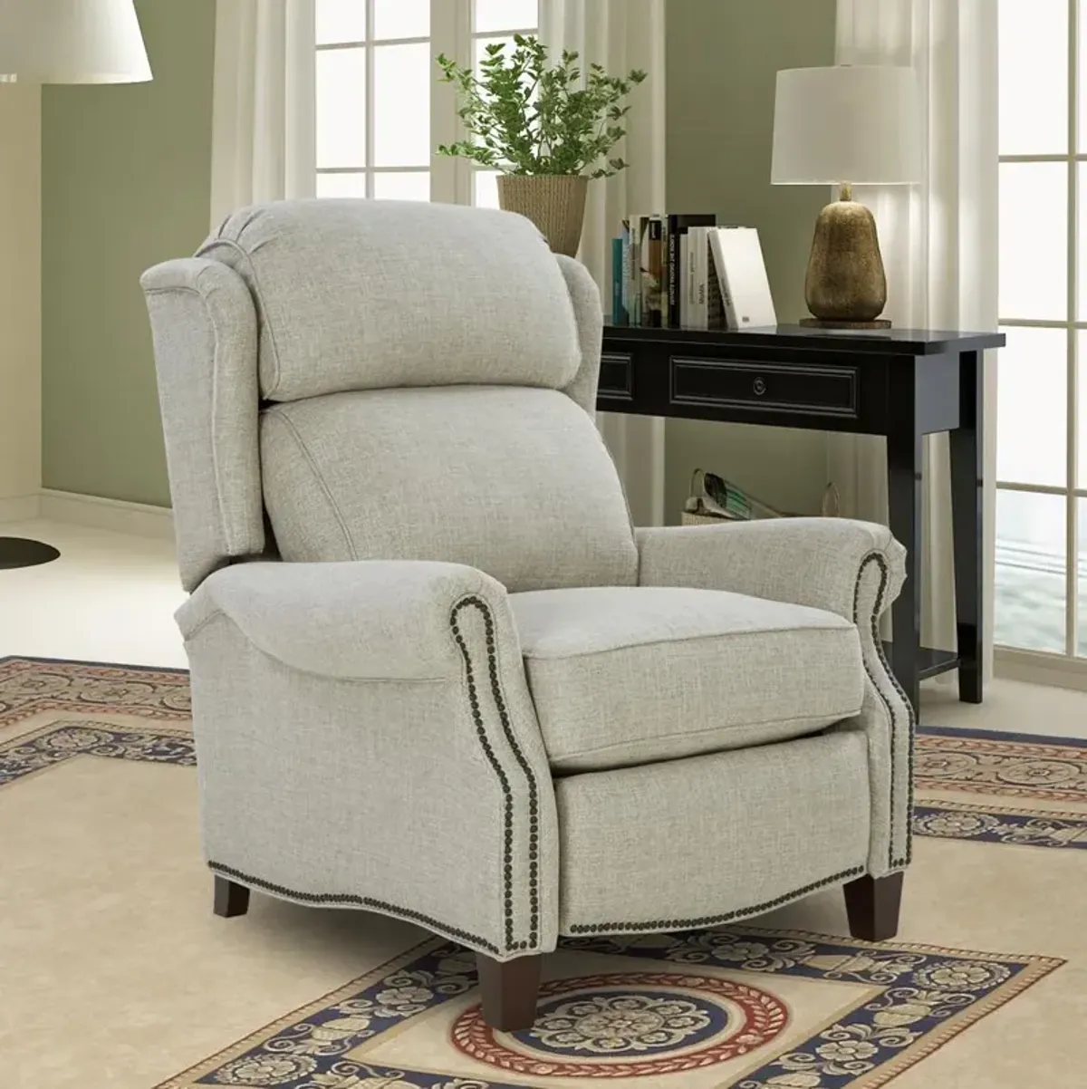 Barcalounger Meade Recliner, Linen Gray / Fabric