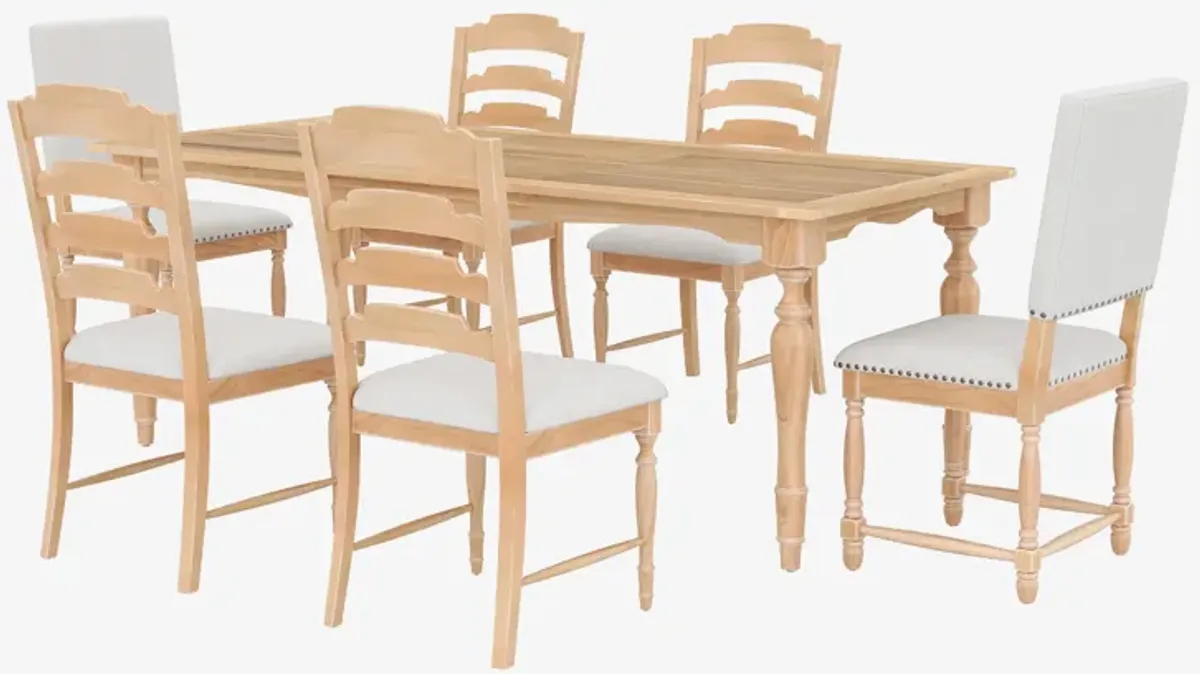 Merax Vintage Traditional Wood Dining Set