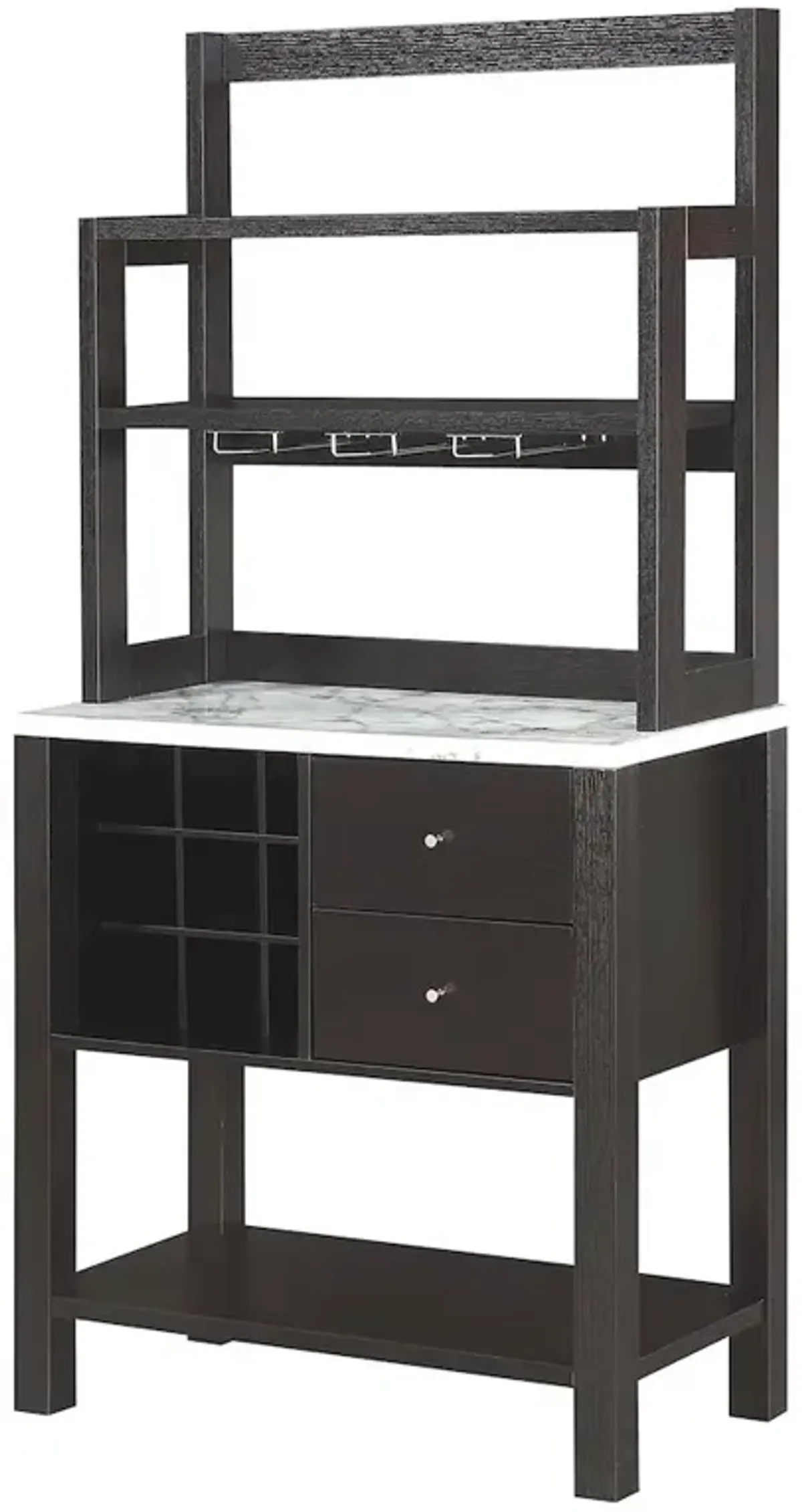 Convience Concept, Inc. Newport 2 Drawer Serving Bar with Wine Rack and Shelves
