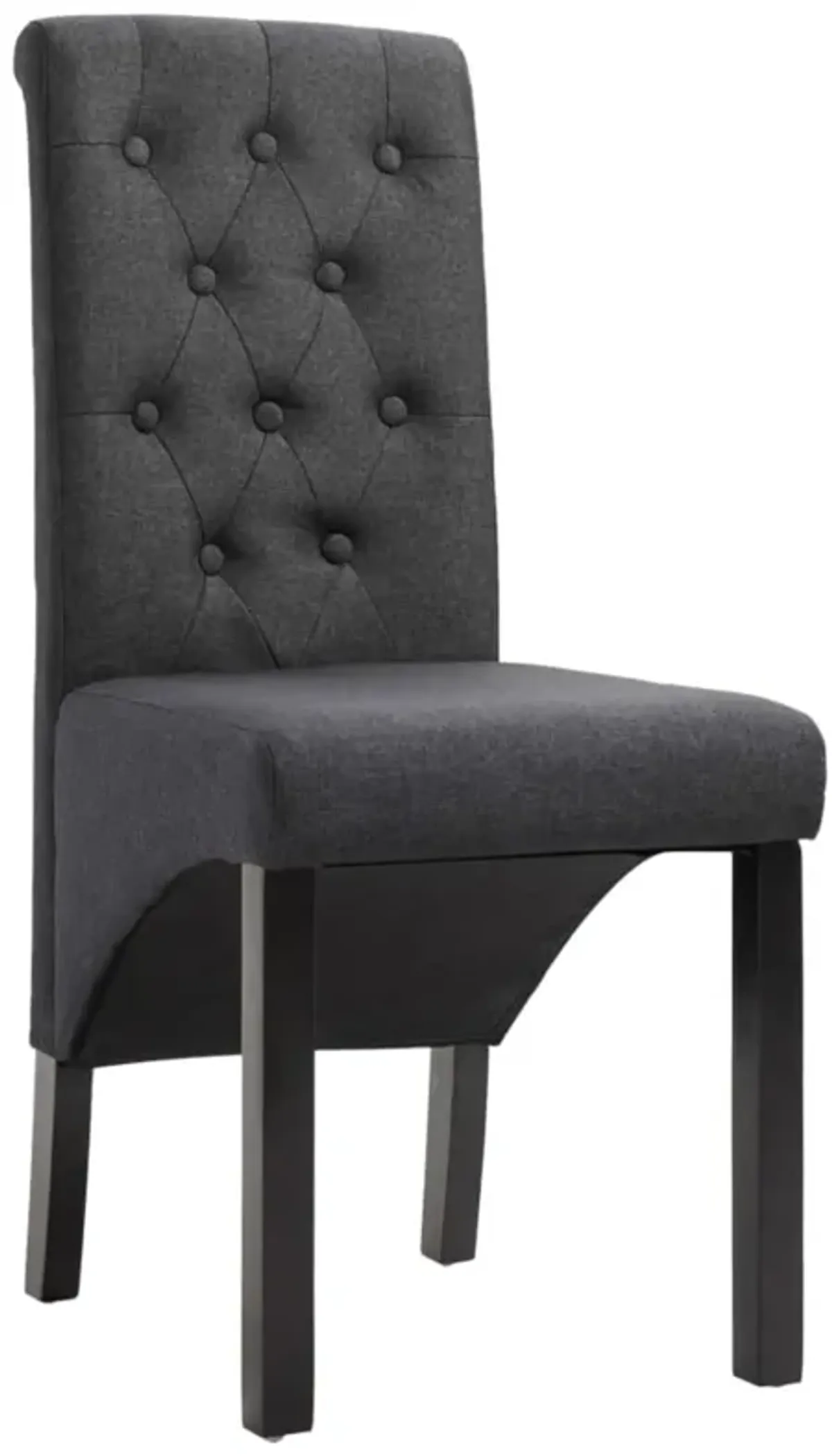 vidaXL Dining Chairs 2 pcs Dark Gray Fabric