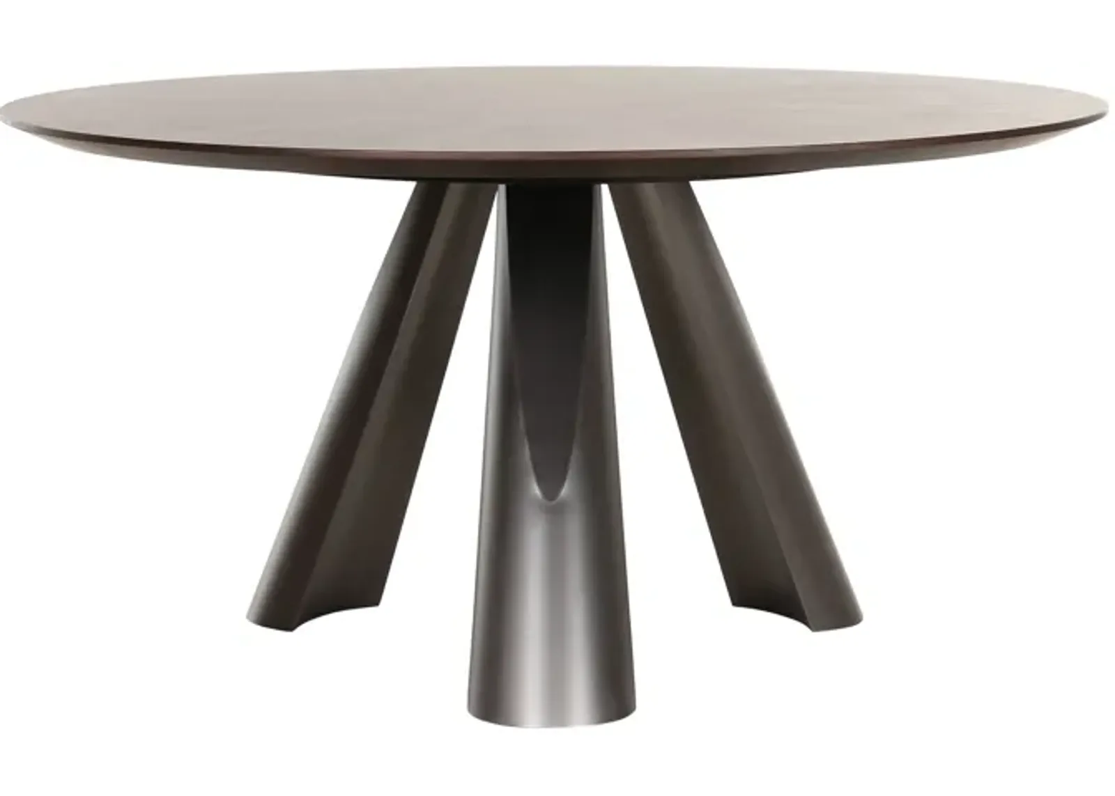 Pasargad Home Novara Design Dark Brown Round Dining Table, 59"W