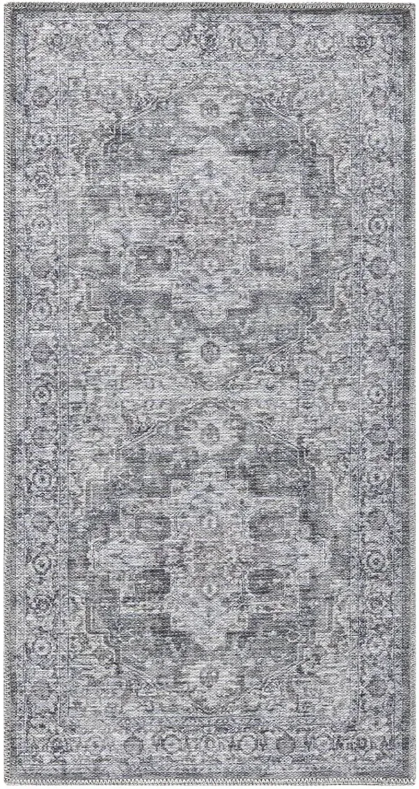 Machine Washable Series 1 SR101 Ivory/Gray 3' x 5' Rug
