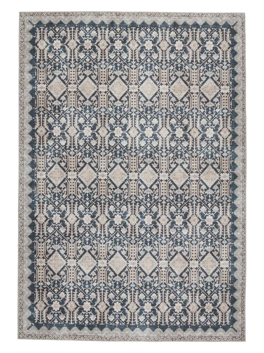 Keyara By Nikki Chu Dalia Blue 2'6" x 8' Runner Rug