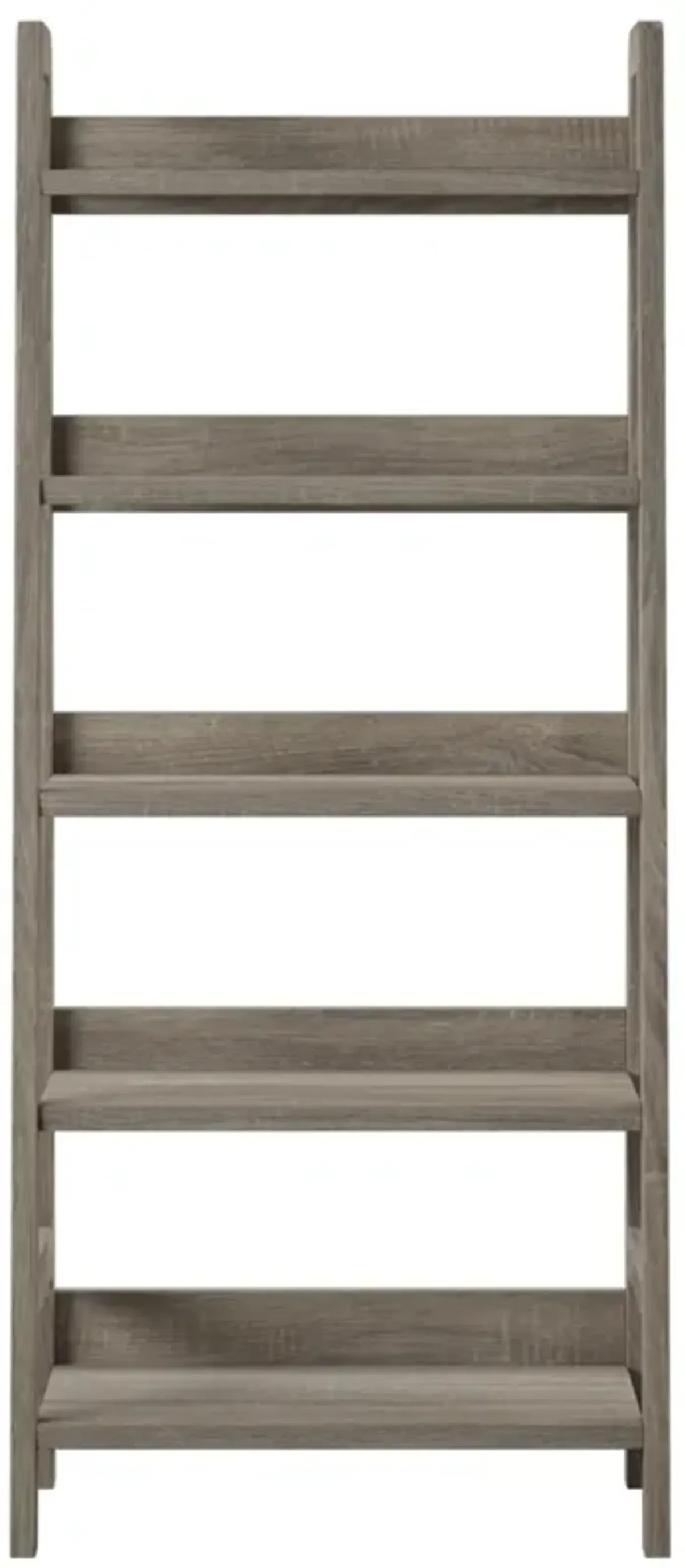 Tracey Greywash Wooden Five Shelf Ladder Bookcase by Linon