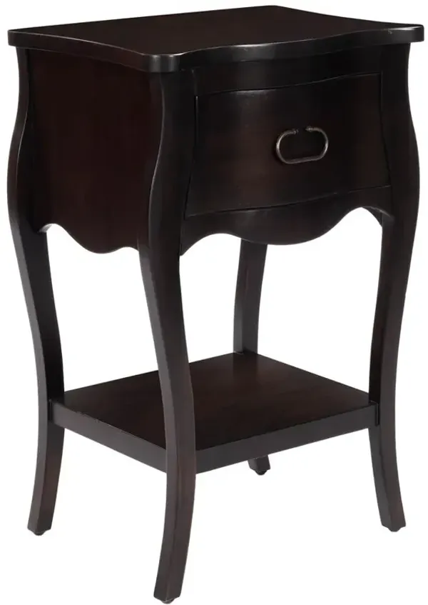 Butler Specialty Rochelle 1 Drawer Nightstand, Dark Brown